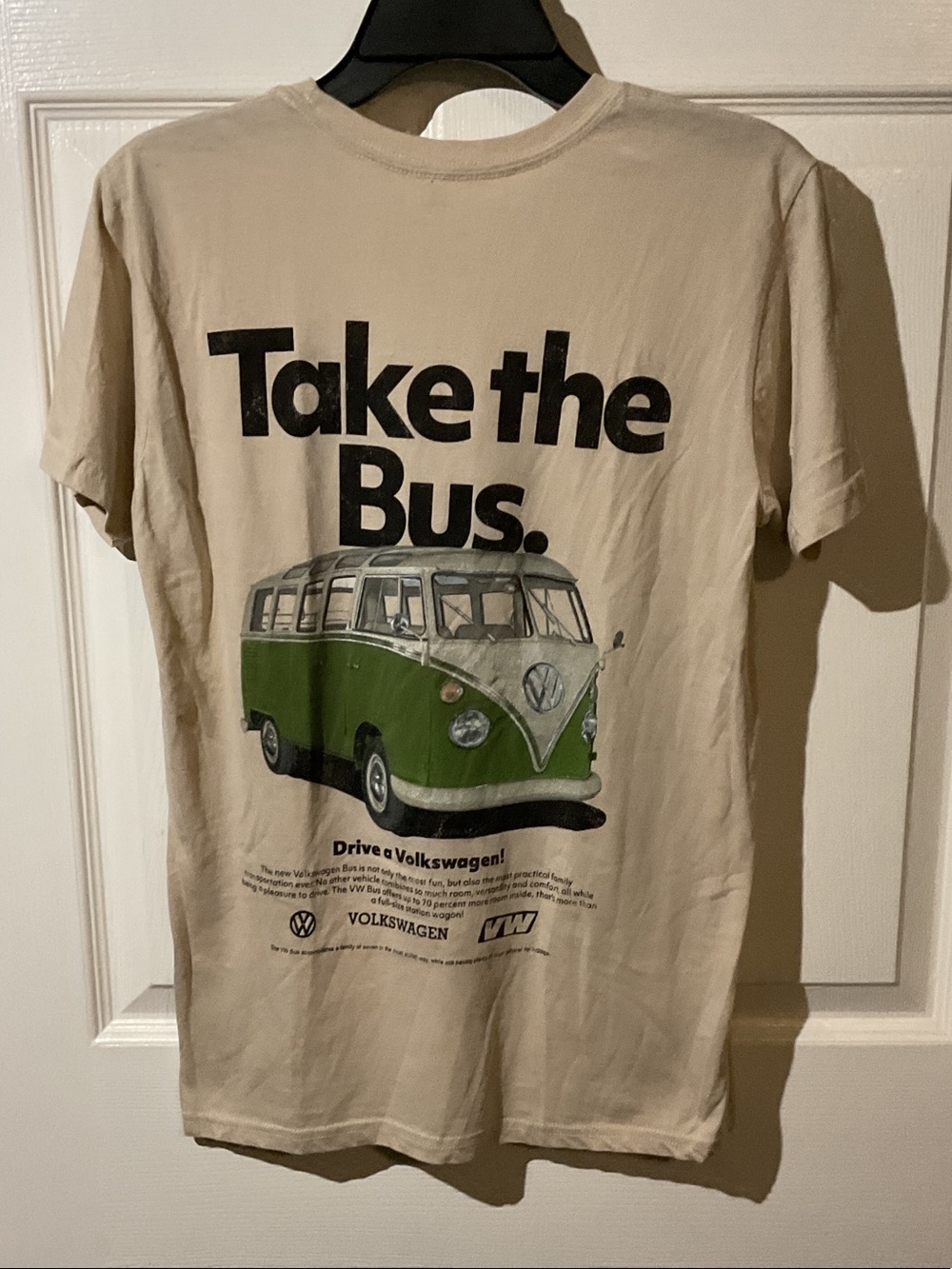 Volkswagen Beige Graphic Tee with Green Van